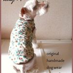 残り少・小型犬用のみ★ハンドメイド・ドッグウェア★ブランドニット・おしゃれな花柄・春夏ＯＫ・サイズ調整可オーダー