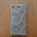 ★希少★*受注製作*ミナペルホネン*タンバリン*キナリ×ライトパープル*mina  perhonen*iPhoneケース*iPhoneカバー*スマホケース*スマホカバー