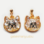 キラキラCATピアス【イヤリング等変更可】