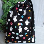 巾着袋(24cm×18cm)＊給食袋＊入園入学/通園通学【131-A】