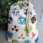 巾着袋(24cm×18cm)＊給食袋＊入園入学/通園通学【140-A】