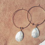  Mother of Pearl hoop pierce