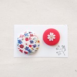 ★くるみボタンブローチ★