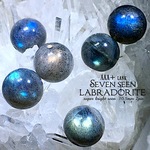 ■特別２石セット!!■【光の芸術!!銀河の石✧】セブンシラーラブラドライト・AAA＋ランク✧【全石シャイニーレッセンス入り!!】約10.5ｍｍ珠【カナダ産】
