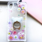 osa〇〇様専用♥️iPhone8 ウォーターケース♥揺れるハート♥パフューム/花/猫♡スマホケース