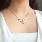 Orchid flower necklace