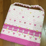 35×35 うさぎ・ハート・さくらんぼ柄の座布団＆防災頭巾カバー