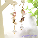 ＊春の彩り＊ピアス/イヤリング  ちょっぴりアシンメトリー