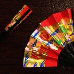 扇子ピアス　和・着物・浴衣