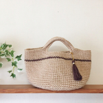 ♡送料込み♡クタ〜っとナチュラル(o^^o)麻紐カゴバッグ brown SALE✨