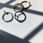 シンプル フープピアス