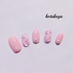 再販×６♡春のフラワーネイルチップ