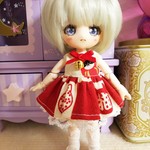 にゃんにゃんミニワンピ(赤)