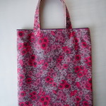 ぺったんこバッグ*リバティ*Gloria Flowers *ピンクカラー*32×28㎝