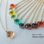 【在庫限り】ガラスのペンダント～ブリリアント・ピーチ～