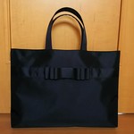 再販 レッスンバッグH お受験 通学 紺トリプルリボン ナイロン HandmadeTakako