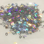 ホロシルバー アルファベットホログラム 2g 