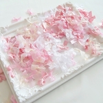 桜カラー　透明感のあるリボンシャワー　