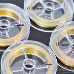 I-2【選べる4サイズ】＊35m ナイロンコートワイヤー 0.3mm 0.38mm 0.45mm 0.5mm＊【ゴールド】