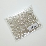 【ホワイトシルバー】 二重丸カン 6mm  約200個