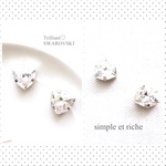 再2*Trilliant♡大粒ｽﾜﾛﾌｽｷｰearring