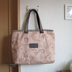 SALE☆肩掛けトートバッグ☆薄茶花