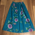 浴衣リメイクスカート水色朝顔