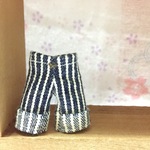 【オビツ11サイズ】7分丈パンツ（ヒッコリー）