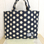 大人可愛いドット柄 ネイビー ♡トートバック