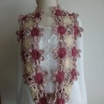 春爛漫❀お花のチェック模様のスヌード