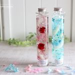 ハーバリウム　L２本セット（レッド＆アクア）