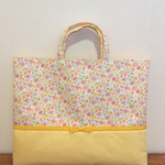 《hana-may様オーダー品》花柄×パウダーイエロー♡リボンレッスンバッグ【入園・入学】