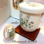 Chamomile  brooch♡カモミールとうさぎのブローチ