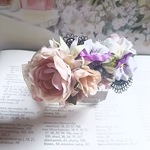 ＊*kazariya*＊花咲く季節に想いを寄せて。・。・＊ラナンキュラスとビオラの春色バレッタ。゜。＊