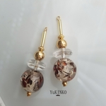 澄-アンティークビーズのお洒落な大ぶりイヤリング