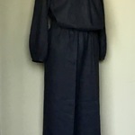 リネンのロングワイドパンツ