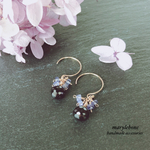 【14kgf】ブラックスピネル×タンザナイト＊ピアス