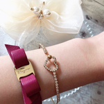 ハート ストーン ブレスレット heart glitter bracelet