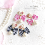 2way／Gingham check♡heart flower bijou.