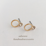 全品￥300▹▸春におすすめ🌸クリアストーンのゴールドリングピアス