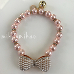 猫のネックレス🎀ゴージャスなおリボンピンク