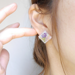 ドライフラワーのボタニカルピアス⑤