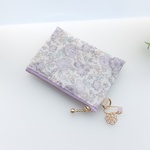 LIBERTY　Felicite　フェリシテ　J18A　ラベンダー　ビニコの中布・仕切りポケット付きminiポーチ  ◆　コインケース・小物入れに♪ 