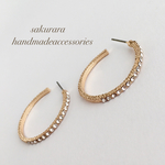 全品￥300✩°｡⋆春におすすめ🌸縁どりクリアストーンのリングピアス
