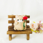 羊毛フェルト 母の日 プチギフト カーネーションくまさん