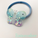 SALE★ちょうちょのヘアゴム(ブルー)★