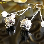 再再再販【Treasure Chest様オーダー】925シルバーフランジパニビーズ＆ムーンストーンピアス