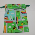 巾着(コップ袋)23×18☆電車