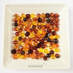 【送料無料】べっ甲ビーズ＊25ｇ＊6mm-10mmアソート