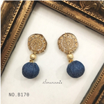 No.B170 オシャレな⁂ デニム×アンティーク❁⃘ピアス / イヤリング